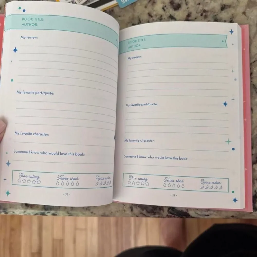 My BookTok Reading Journal Hardcover Reading Log Book Review Tracker Pink